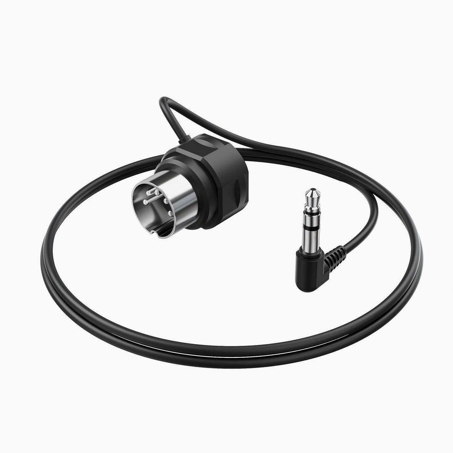 TRS (Angled, 1/8″, type A) to 5-pin DIN MIDI Cable 4-Pack – 1FT / 30cm