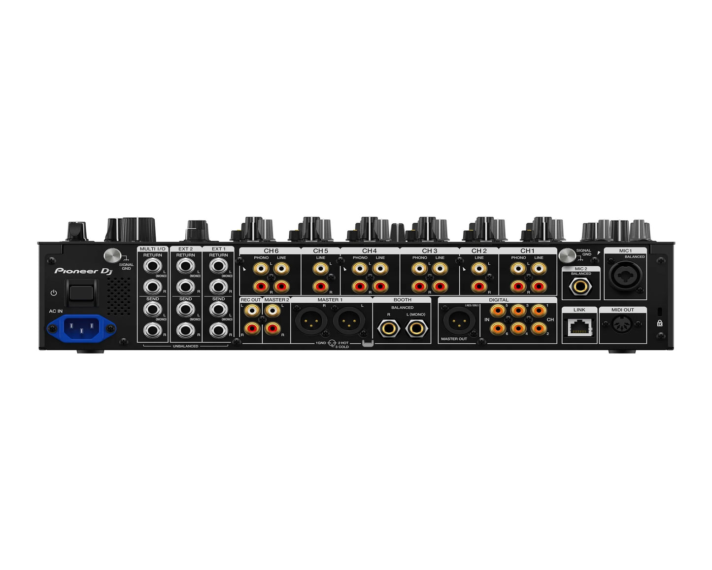 Pioneer DJM-V10 6 Channel Pro DJ Mixer Connections