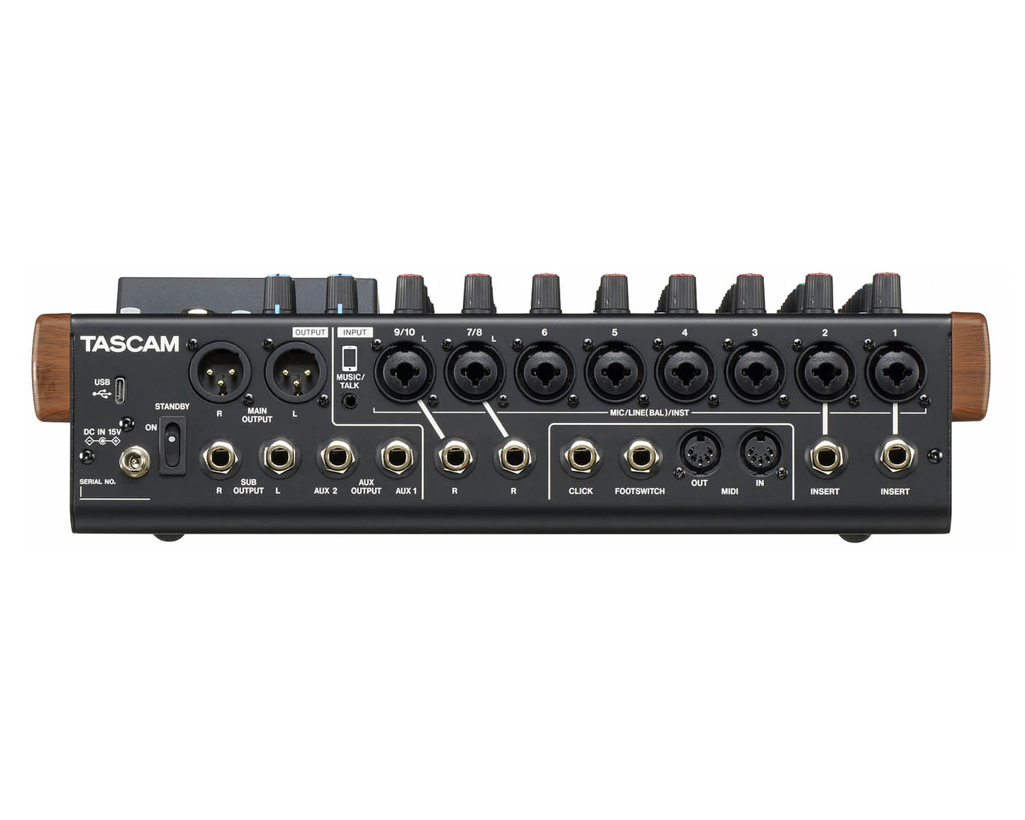 Tascam Model 12 Rear