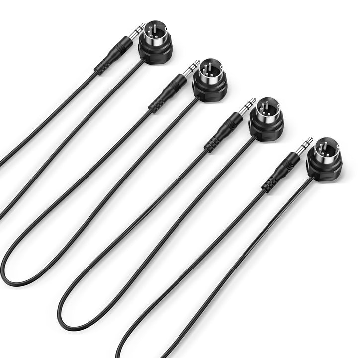TRS (Straight, 1/8″, type A) to 5-pin DIN MIDI Cable 4-Pack – Various Lengths