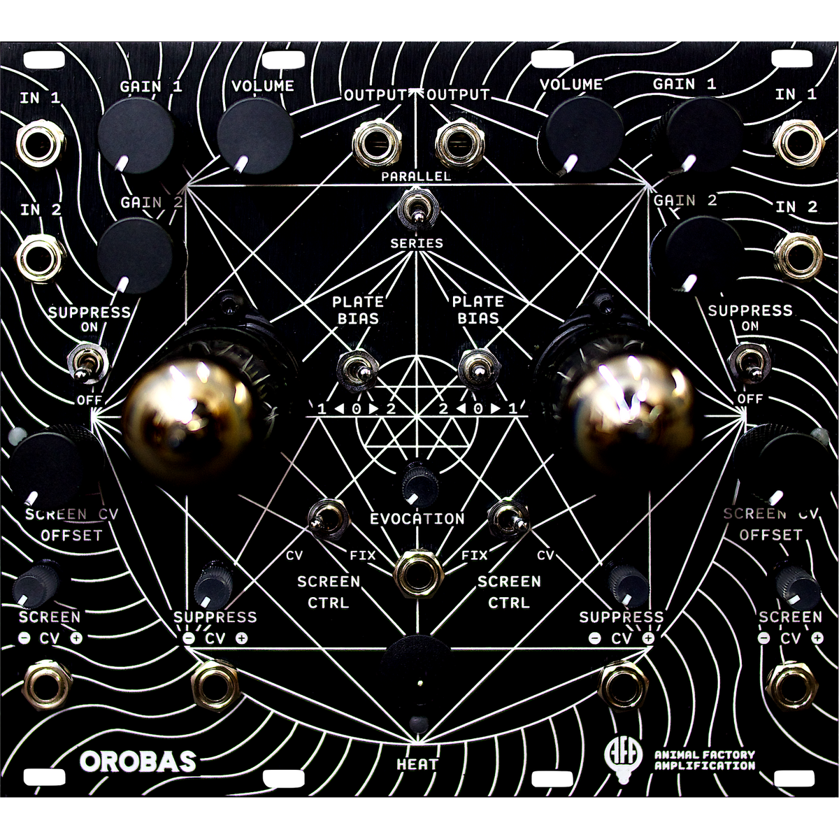 Animal Factory Orobas II Eurorack Dual Vacuum Tube VCA / Saturator Module