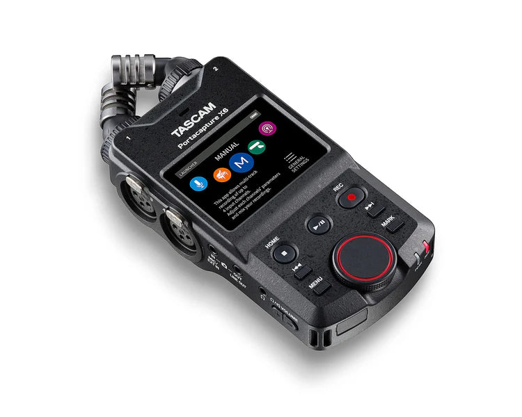 Tascam Portacapture X6 High Resolution Handheld Recorder Angled View