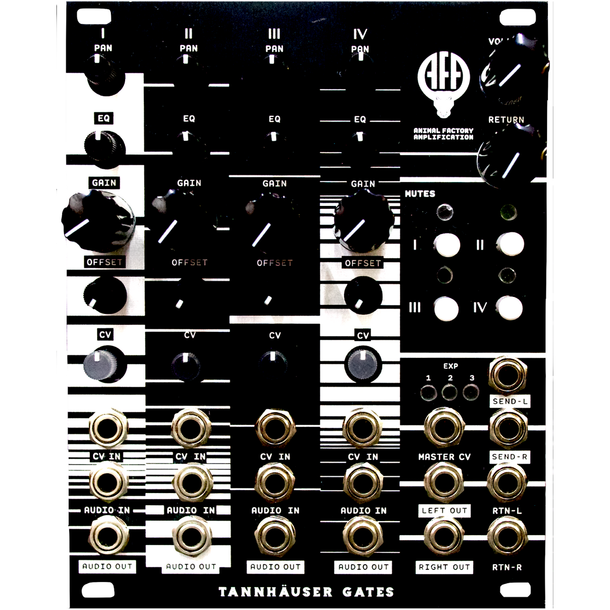 Animal Factory Tannhäuser Gates Eurorack Quad VCA / Mixer System