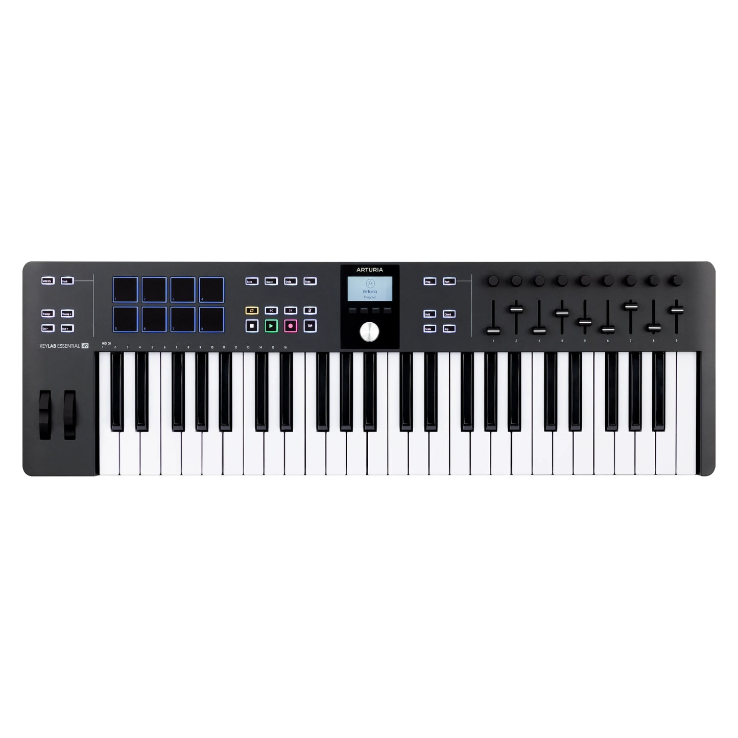 Arturia KeyLAB Essential 49 mk3 BLACK Top View