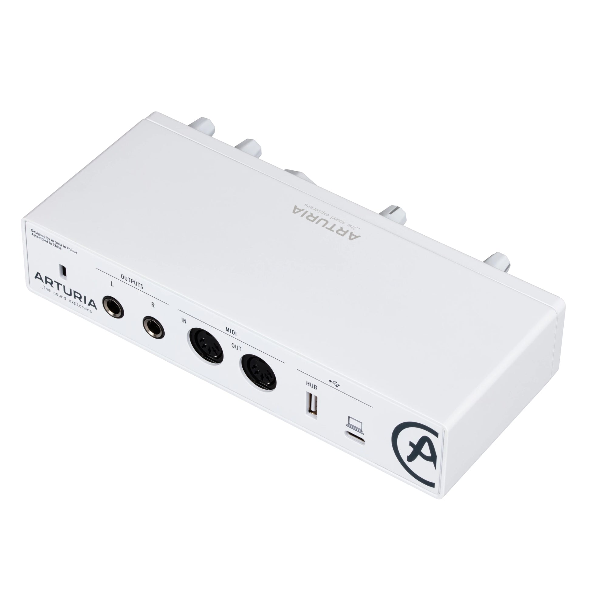 Arturia MiniFuse 2 Audio Interface WHITE Angled