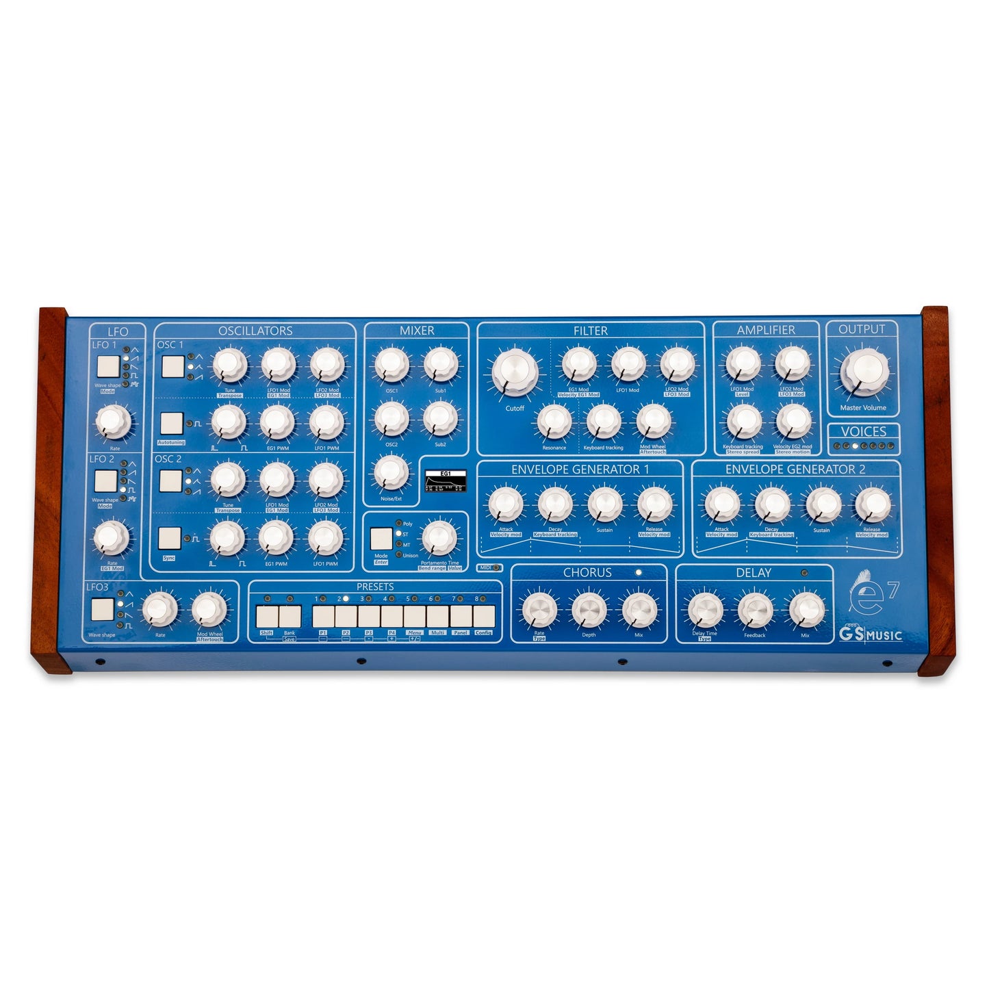 GS Music e7 Analogue Subtractive Synthesis Polyphonic Synthesiser
