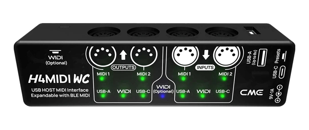 CME-H4MIDI-WC-Advanced-USB-Host-MIDI-Interface-Front-View