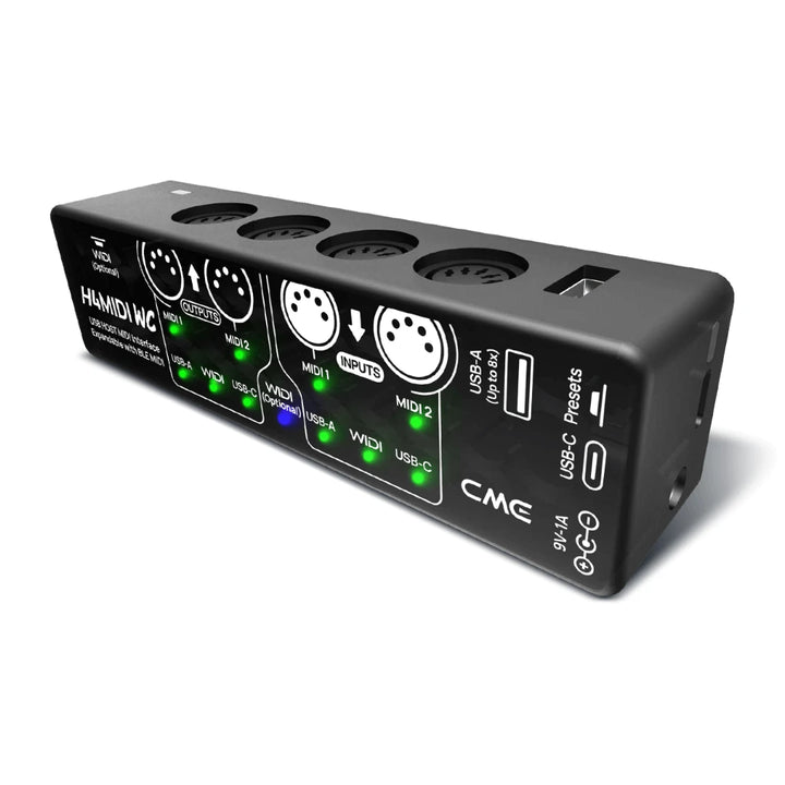 CME-H4MIDI-WC-Advanced-USB-Host-MIDI-Interface-Side-View