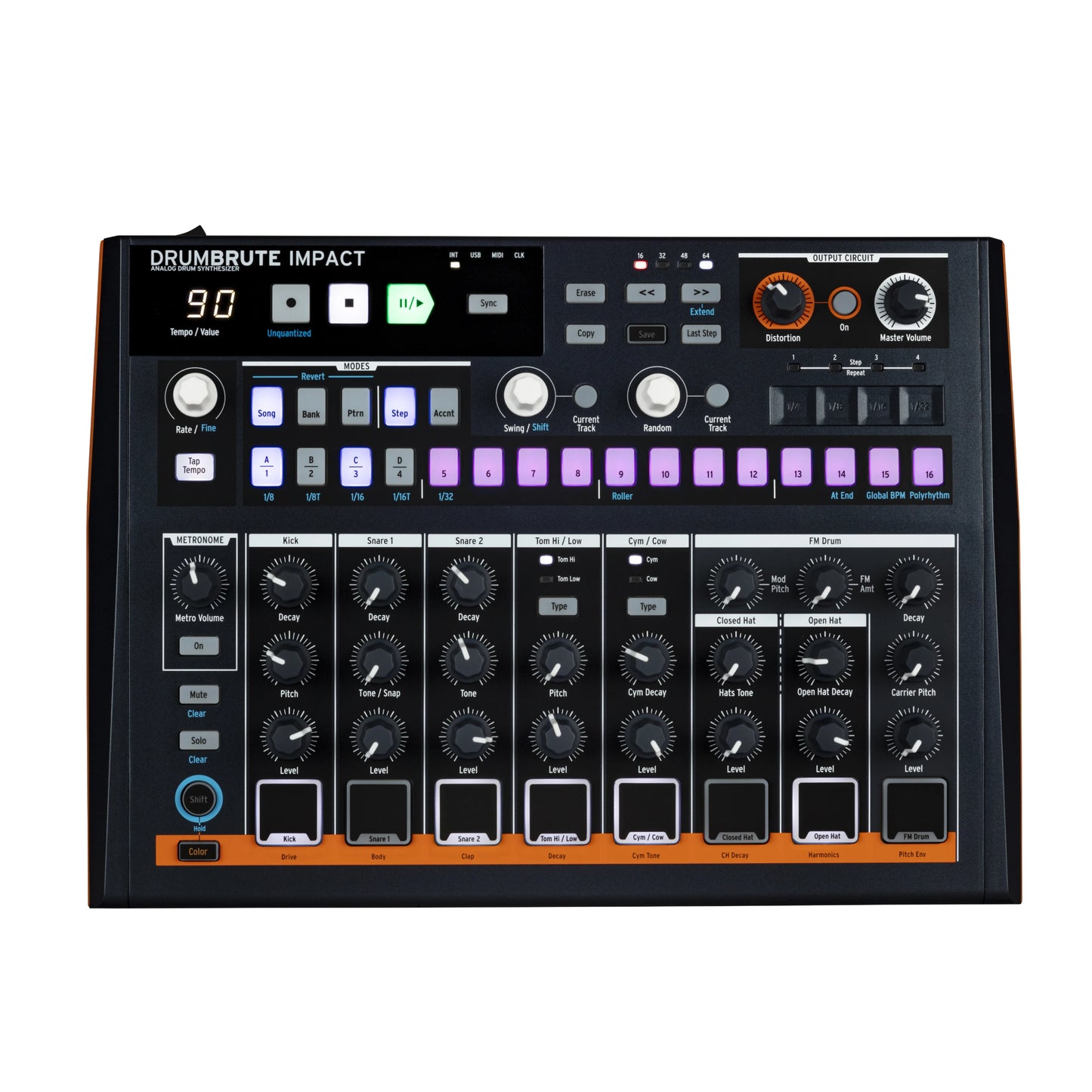 Arturia DrumBrute Impact | Analog Drum Machine & Performance Sequencer