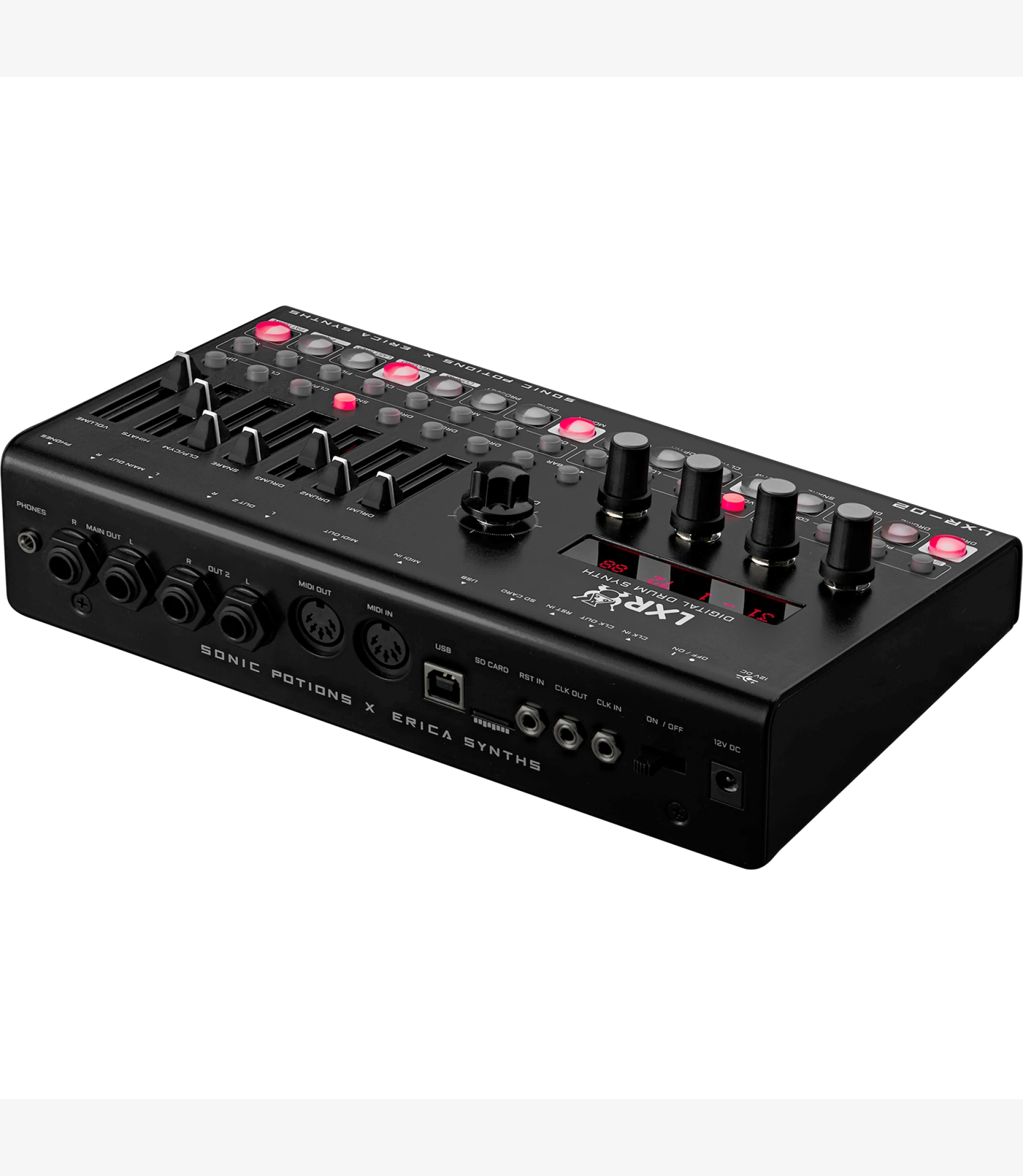 Erica Synths Drum Synthesizer LXR-02 Rear View