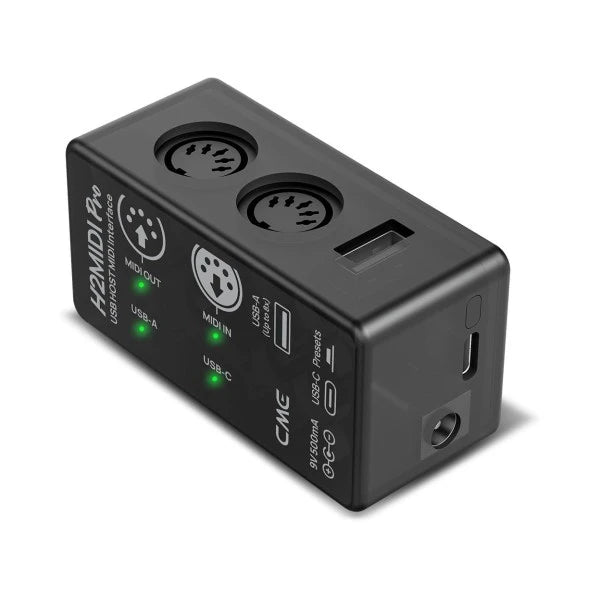CME-H2MIDI-Pro-Compact-USB-MIDI-Host-Side-View