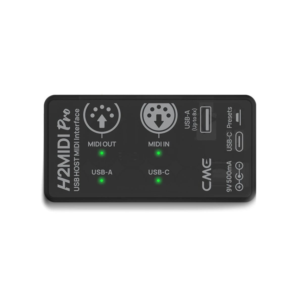CME-H2MIDI-Pro-Compact-USB-MIDI-Host-Top-View