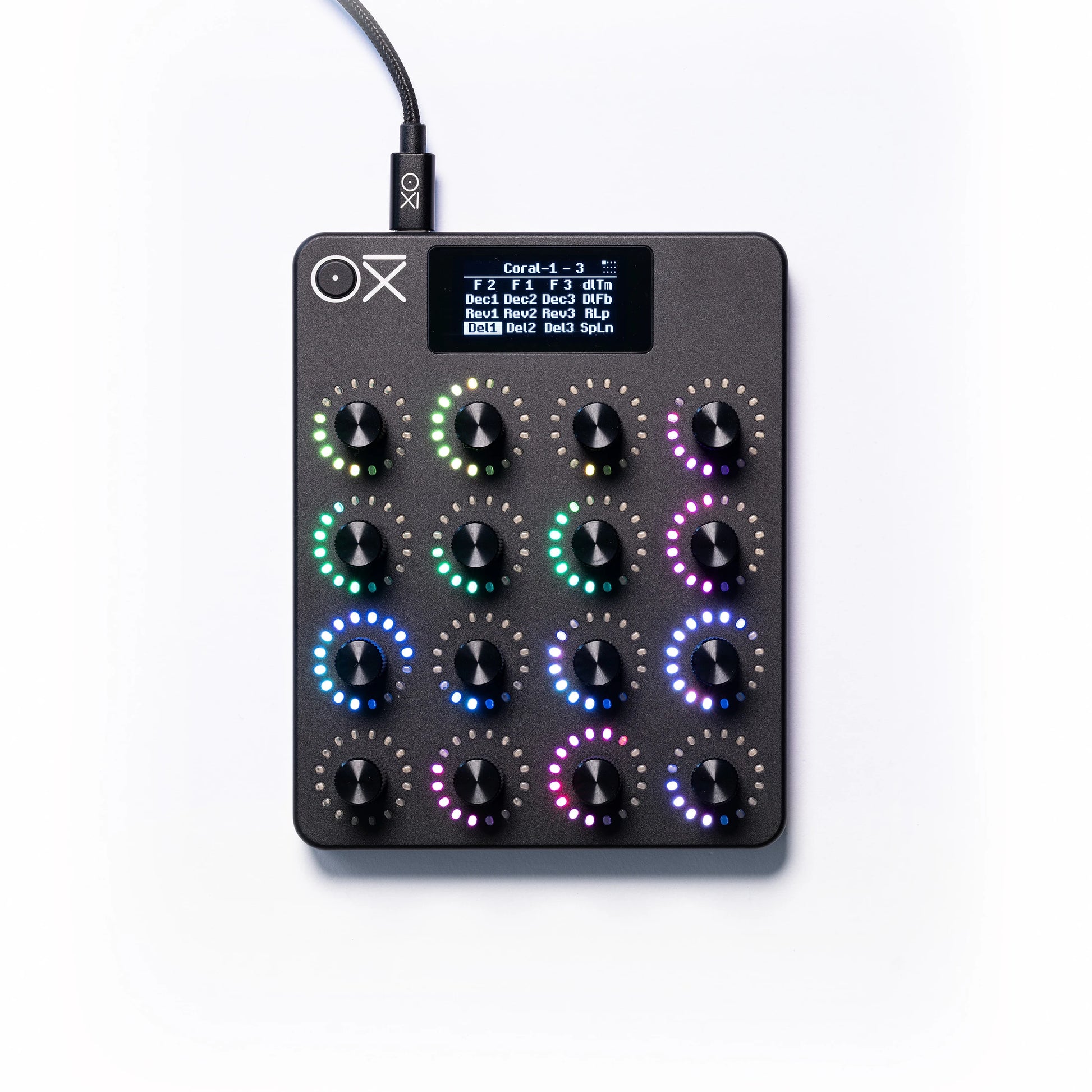 OXI Instruments OXI E16 - Desktop MIDI Encoder Controller Front View
