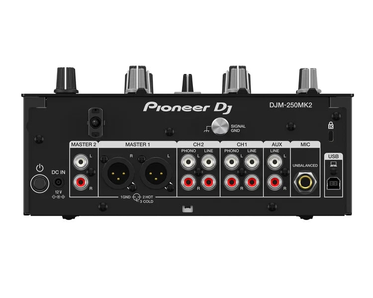 Pioneer DJM-250MK2 2Ch DJ Mixer with USB and On-Board Effects back View