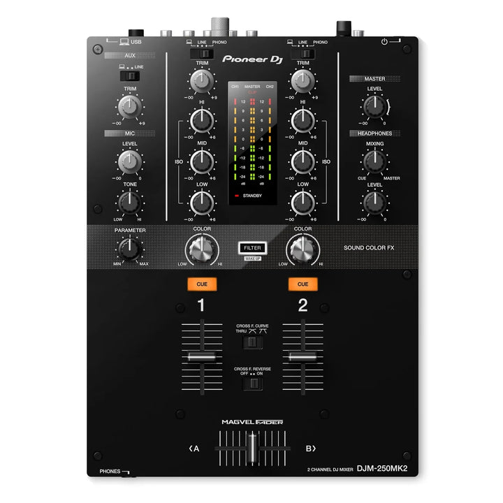 Pioneer DJM-250MK2 2Ch DJ Mixer with USB and On-Board Effects