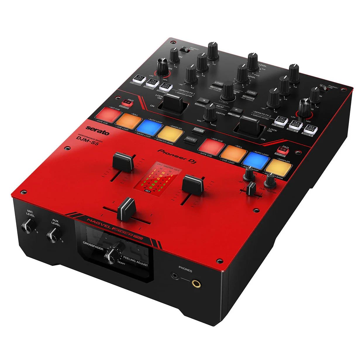 Pioneer DJM-S5 2-Channel Scratch DJ Battle Mixer Side View