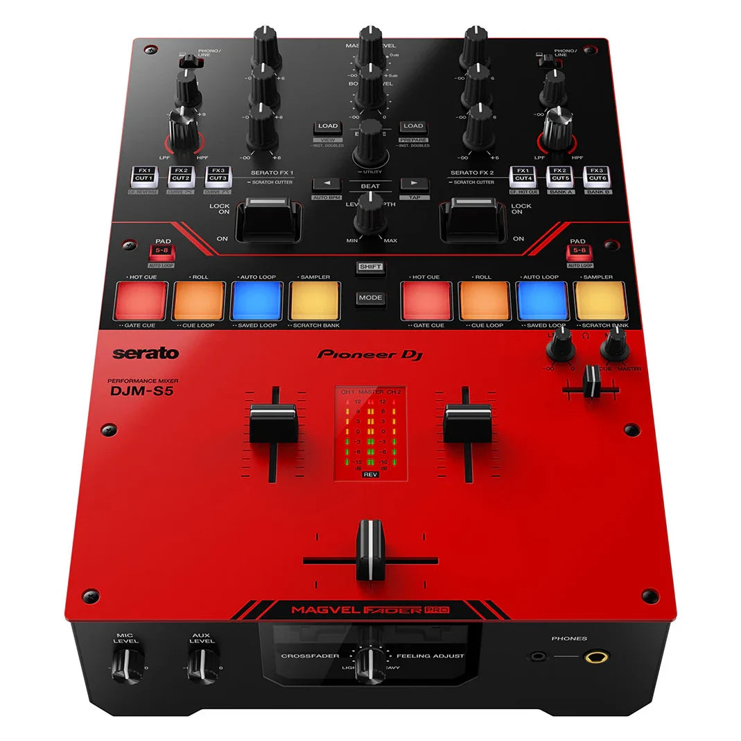 Pioneer DJM-S5 2-Channel Scratch DJ Battle Mixer Front View