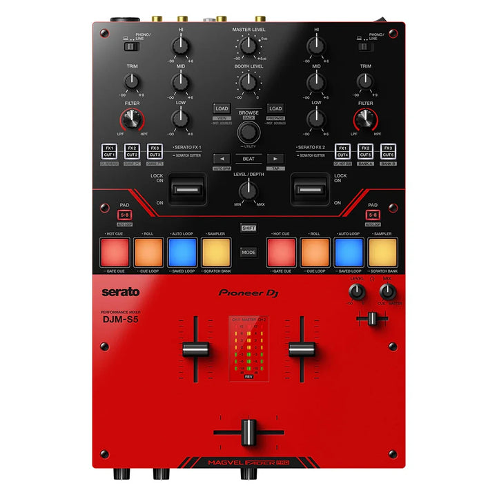 Pioneer DJM-S5 2-Channel Scratch DJ Battle Mixer Top View