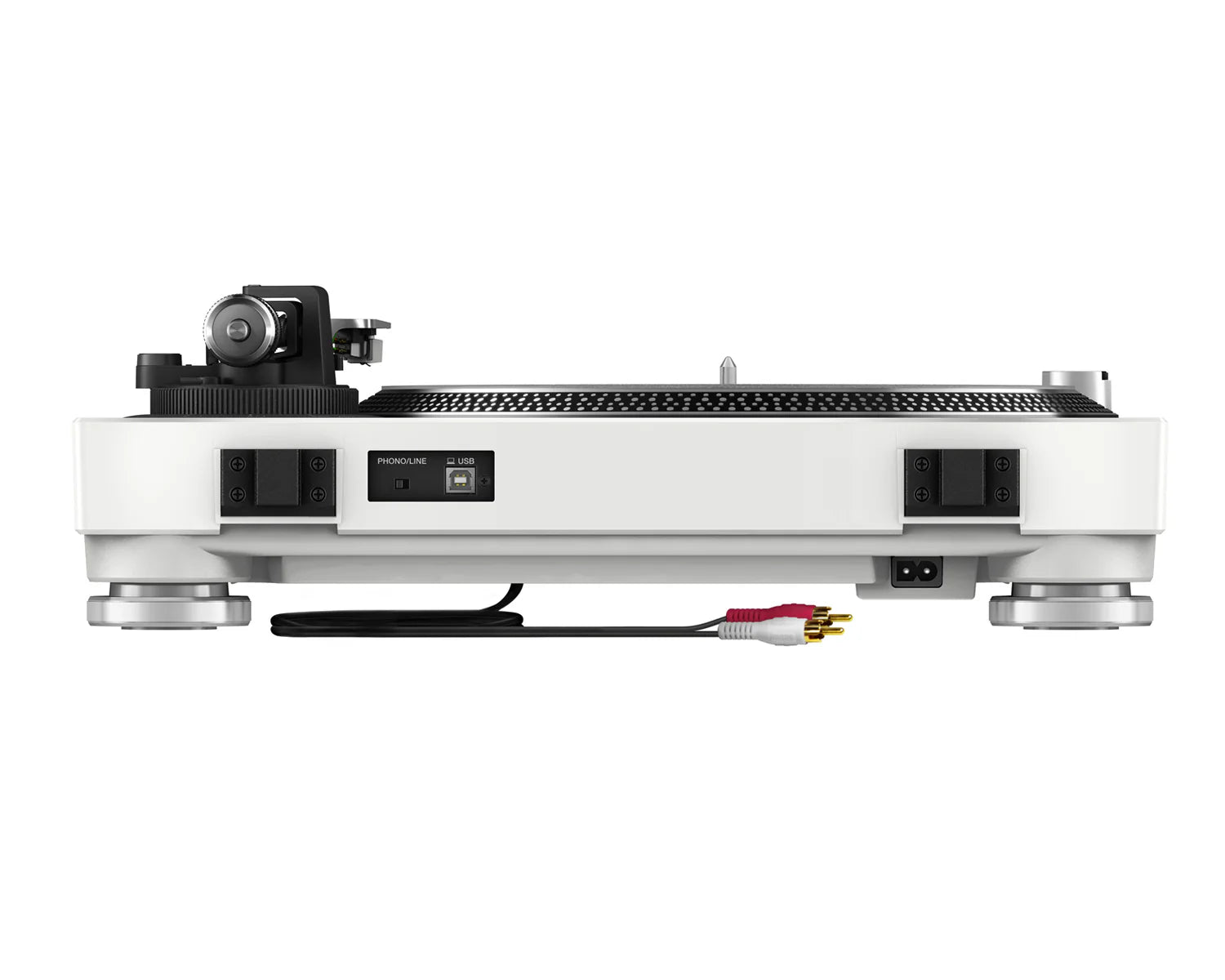 PLX-500 PRO DJ Hi Torq S-Tonearm Direct Drive Turntable WHITE BACK