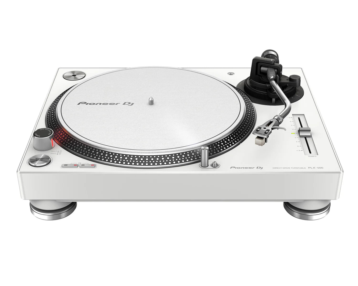 PLX-500 PRO DJ Hi Torq S-Tonearm Direct Drive Turntable WHITE FRONT