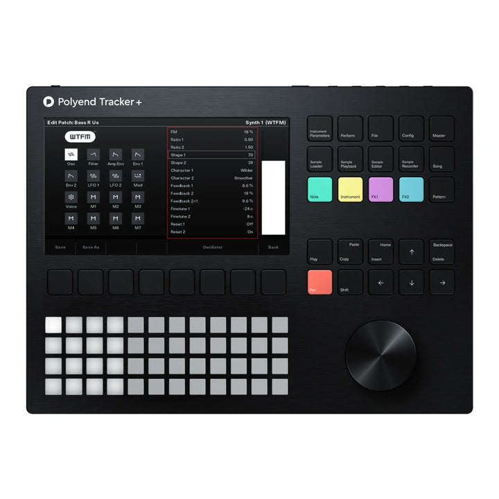 Polyend Tracker+main View