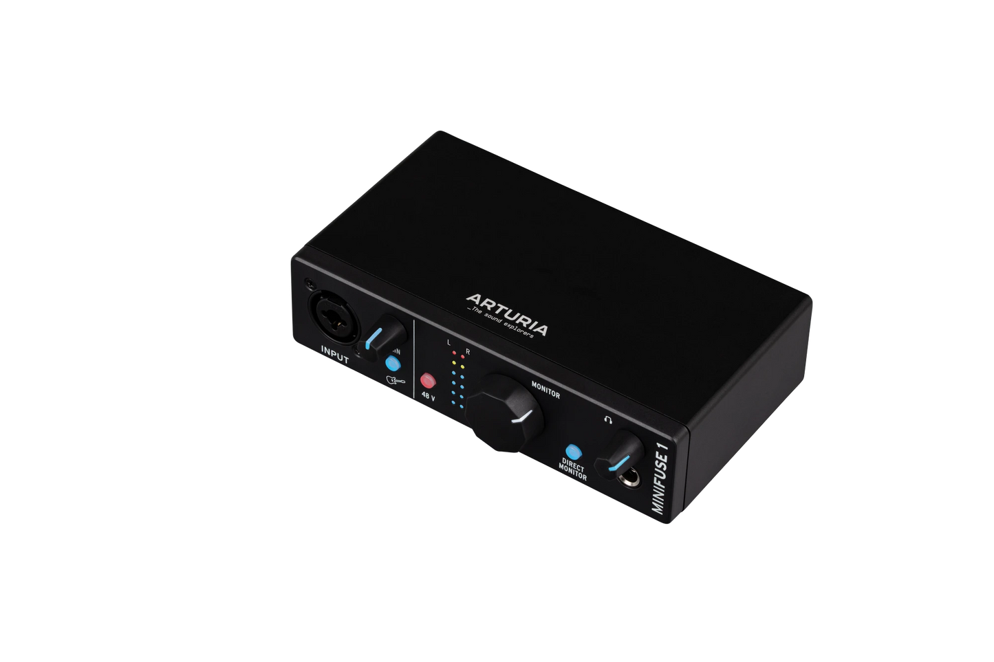 Arturia MiniFuse 1 Audio Interface BLACK Angled