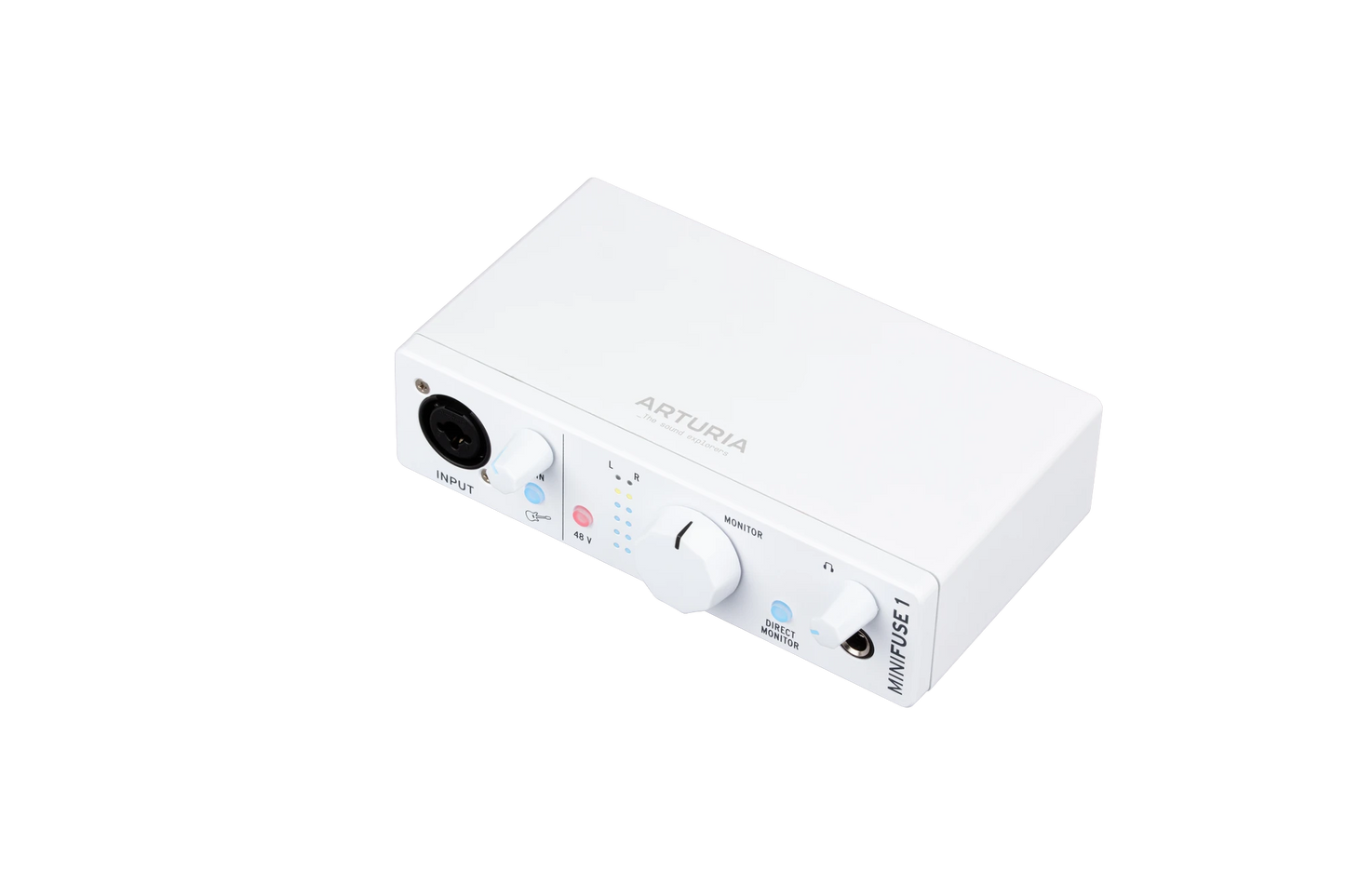 Arturia MiniFuse 1 Audio Interface WHITE Angled