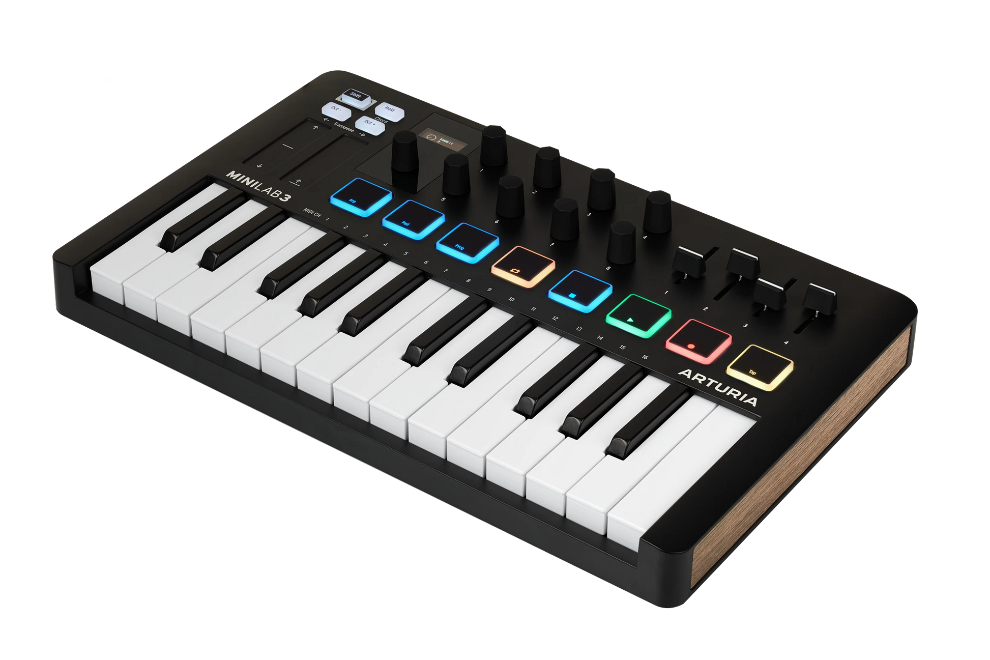 Arturia MiniLAB 3 BLACK Angled