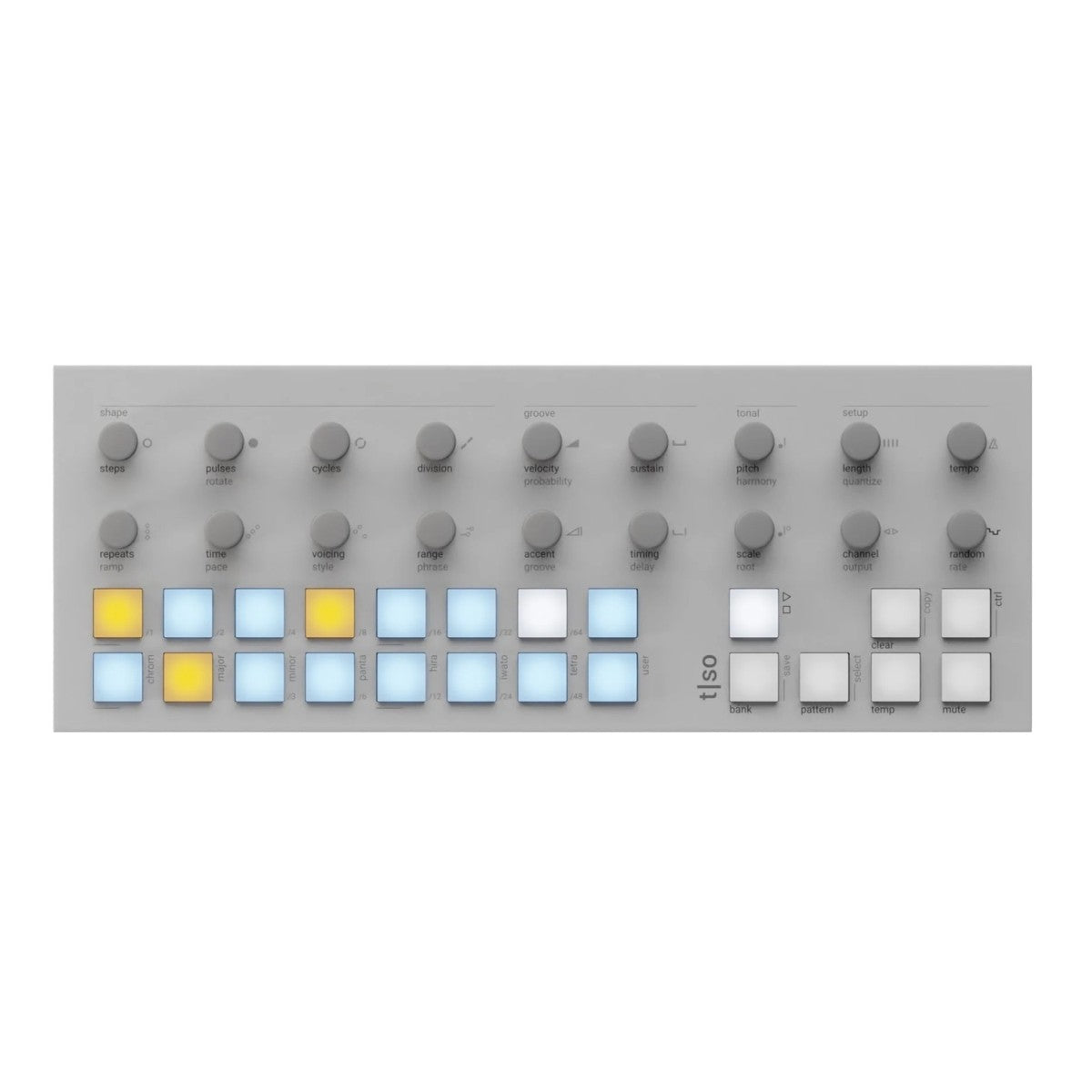 Torso Electronics T1 Algorithmic Sequencer WHITE Top View