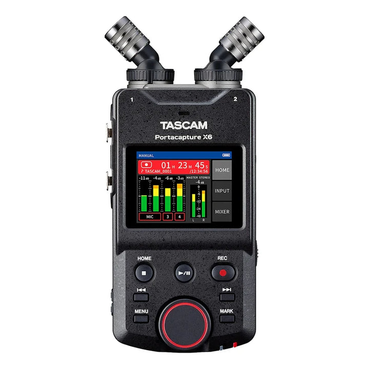 Tascam Portacapture X6 High Resolution Handheld Recorder Top View